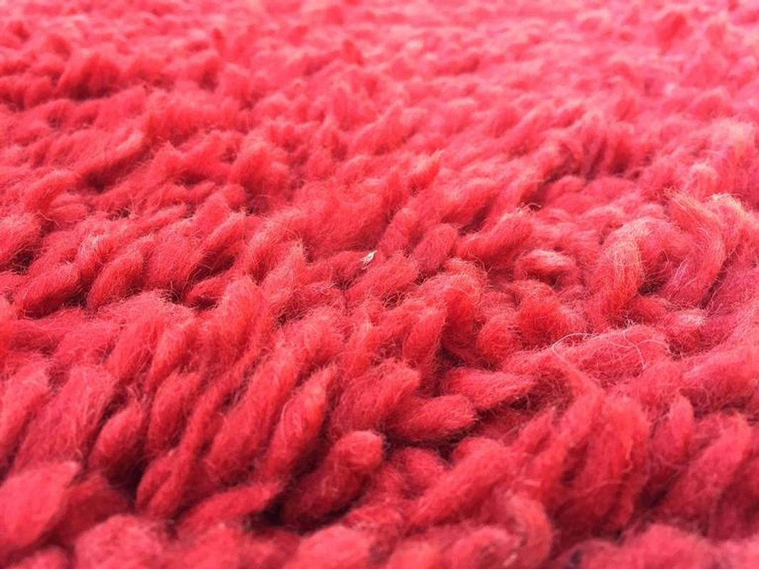 Vintage Red Tribal Moroccan Rug