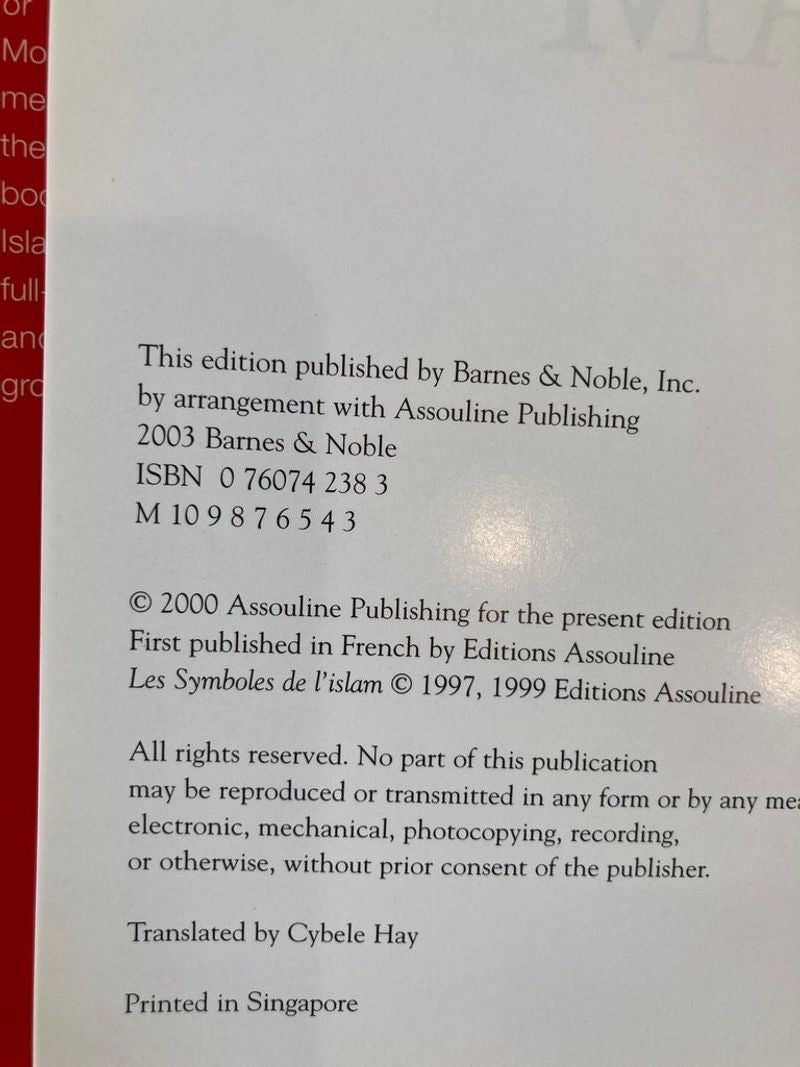 Symbols of Islam by Malek Chebel Art Book