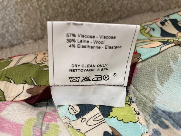 John Galliano Prints Vintage Pants, Rare Trousers, 1999's