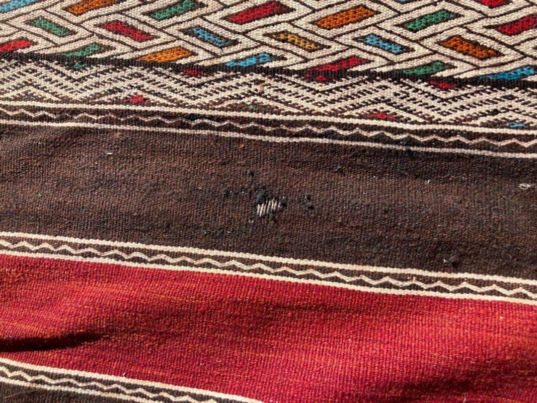 Moroccan Vintage Tribal Kilim Rug Textile North Africa