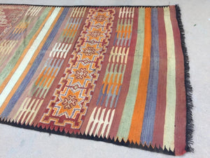 1960s Authentic Moroccan Vintage Tribal Rug
