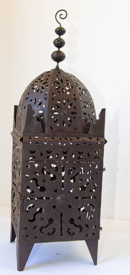 Hand-Crafted Moroccan Hurricane Candle Lantern in Moorish Style