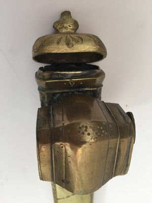 Middle Eastern Moorish Brass Inkwell Qalamdan