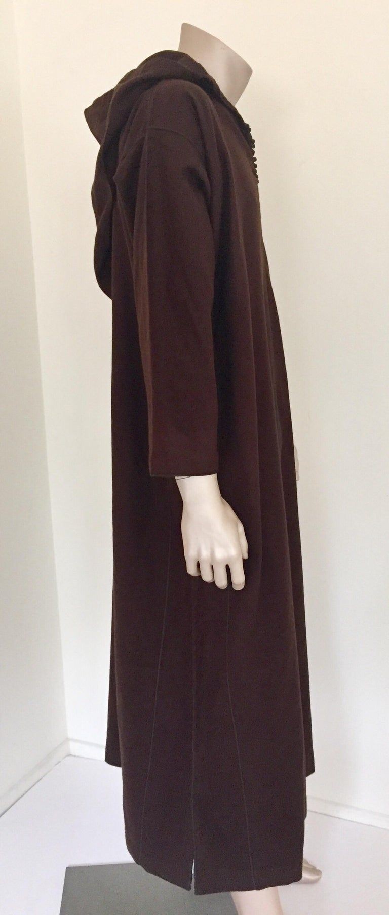 Moroccan Gentleman Hooded Brown Wool Djellaba
