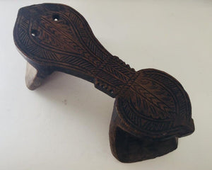 Antique Carved Wooden Harem Shoe