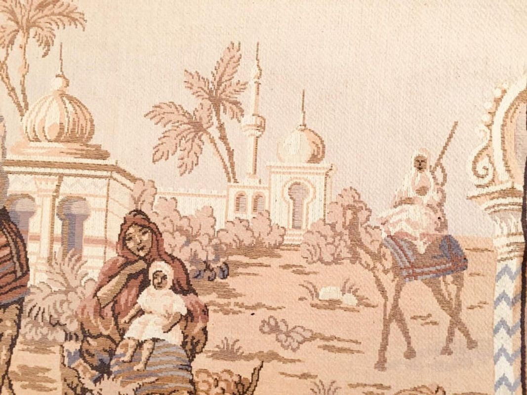 Large Tapestry with an 19th Century Orientalist Scene and Moorish Architecture