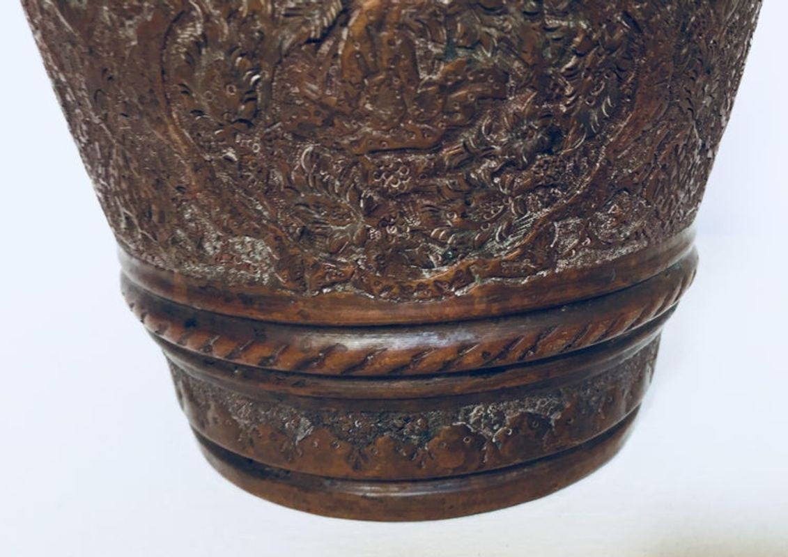 Moorish Mughal Metal Copper Vessel Bucket