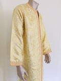 Moroccan Kaftan Gold and Silver Brocade 1970s Maxi Dress Caftan