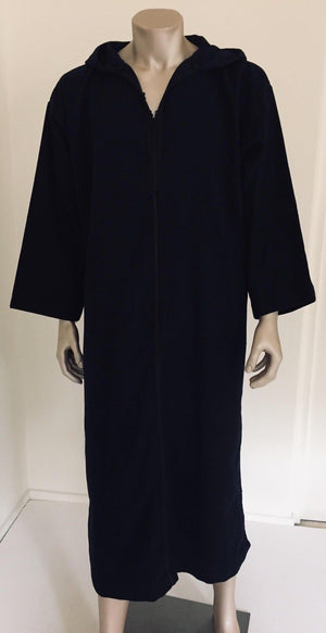 Moroccan Gentleman Hooded Blue Wool Djellaba