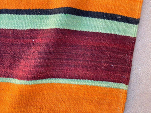 1960s Moroccan Vintage Flat-Weave Berber Rug