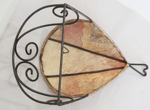 Vintage Parchment Moroccan African Tribal Art Wall Sconce