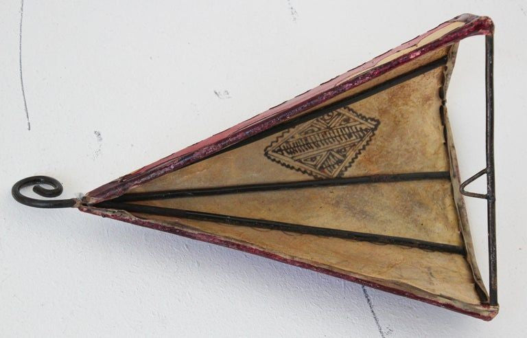 African Art Wall Parchment Sconce