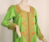 Moroccan Kaftan in Kelly Green