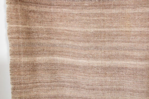 1960s Moroccan Vintage Flat-Weave Brown Tribal Organic Textile