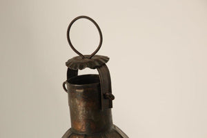 Moroccan Moorish Tole and Glass Candle Lantern