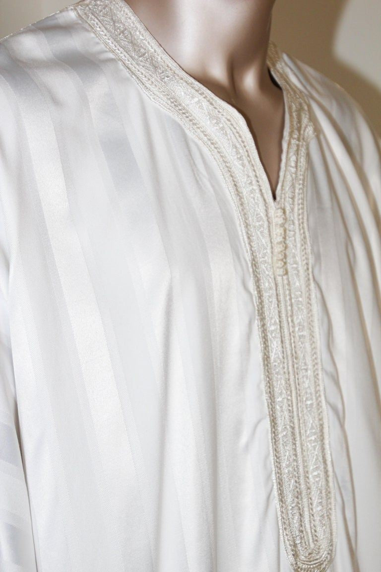 Moroccan Vintage Gentleman White Caftan, Kaftan