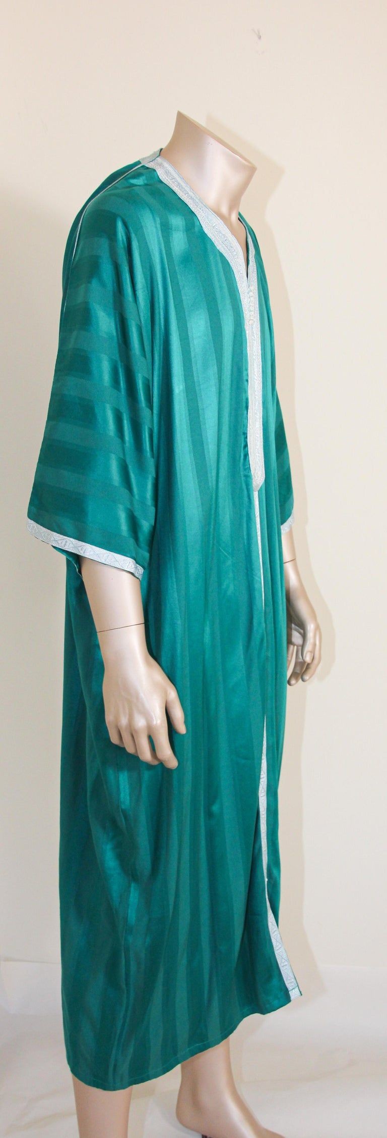 Moroccan Vintage Gentleman Emerald Green Caftan