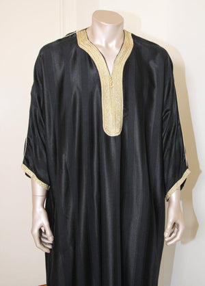 Moroccan Black Vintage Gentleman Caftan