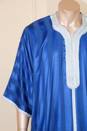 Moroccan Vintage Gentleman Royal Blue Caftan