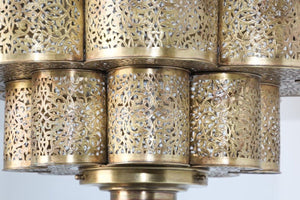 Large Moroccan Moorish Alhambra Brass Chandelier