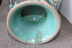 Handcrafted Large Moorish Ceramic Vases with Handles