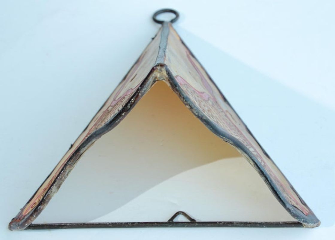 Vintage North African Art Wall Sconce Parchment