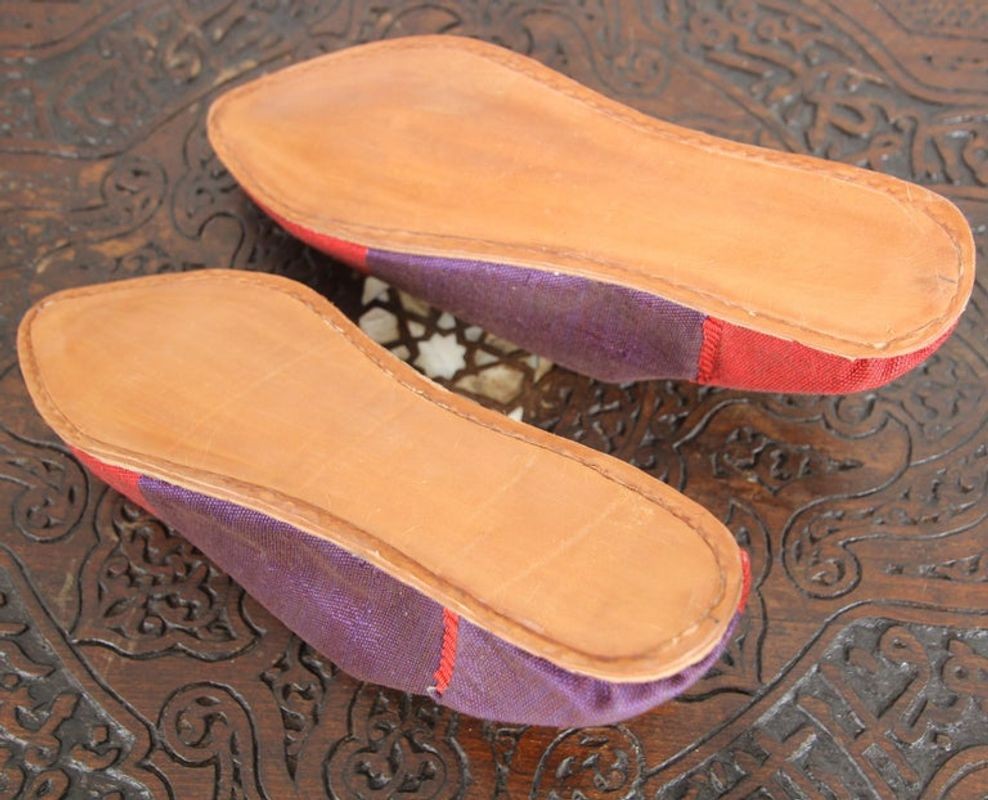 Moroccan Silk Slippers Marrakech Babouches