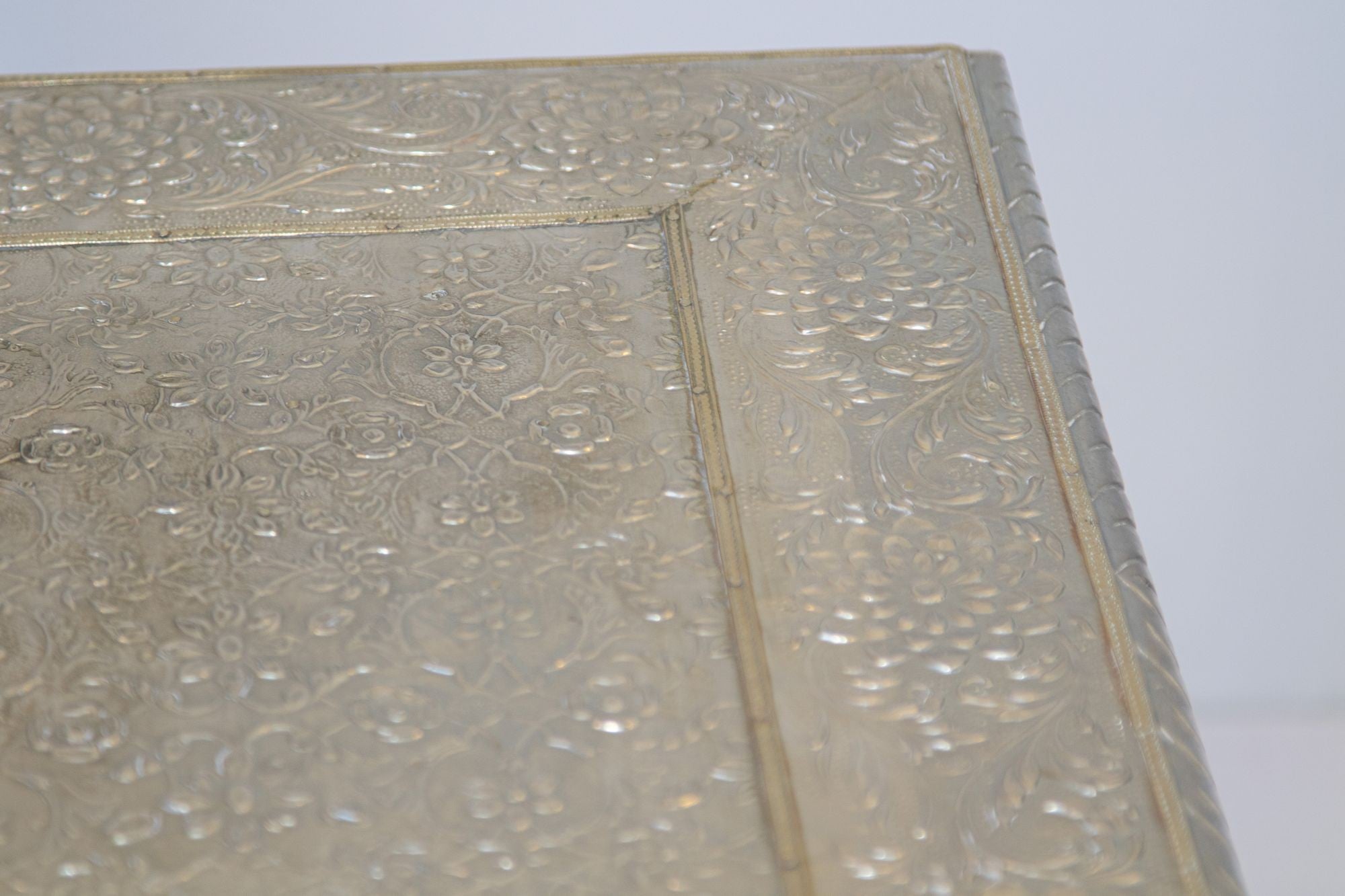 Vintage Anglo-Indian Silver Clad Side Low Table