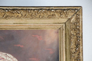 Vintage Orientalist Oil on Canvas A Portrait of A Young Girl