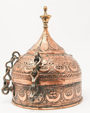 Rajasthani Mughal Decorative Copper Lidded Betel Spice Pandan Caddy Box