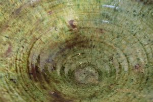 Moroccan Berber Tamgroute Terracotta Green Glazed Bowl