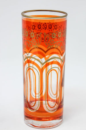 Set of Three Glass Candleholder Vases with Moorish Alhambra Design