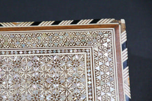 Moorish Handcrafted Middle Eastern Mosaic Inlaid Decorative Box