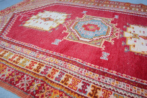 1960s Moroccan Vintage Hand-Woven Berber Rug