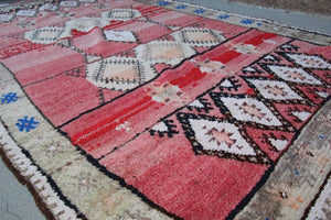 Moroccan Vintage Hand-Woven Boujad Berber Rug, circa 1960