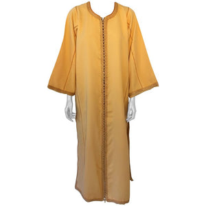 Moroccan Vintage Yellow Gold Caftan