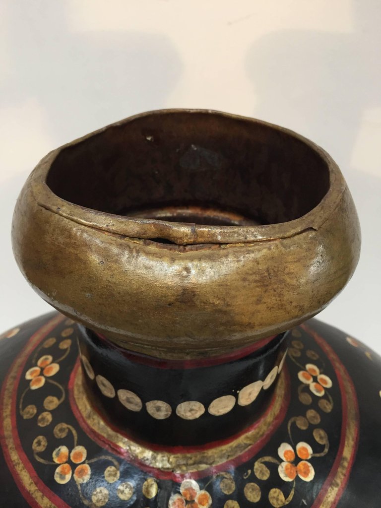 Hand-Hammered Anglo Raj Black Metal Jug