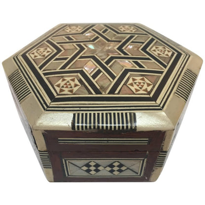 Syrian Mother-of-Pearl Inlaid Octagonal Box