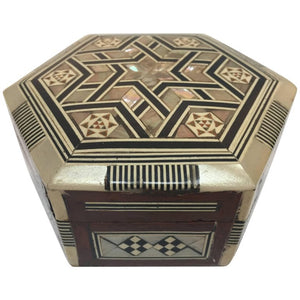 Syrian Mother-of-Pearl Inlaid Octagonal Box