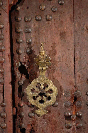19th Century Large Moroccan Ryad Studded Moorish Antique Door