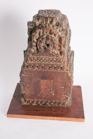 Wall Bracket Architectural Carved Wood Fragment from India