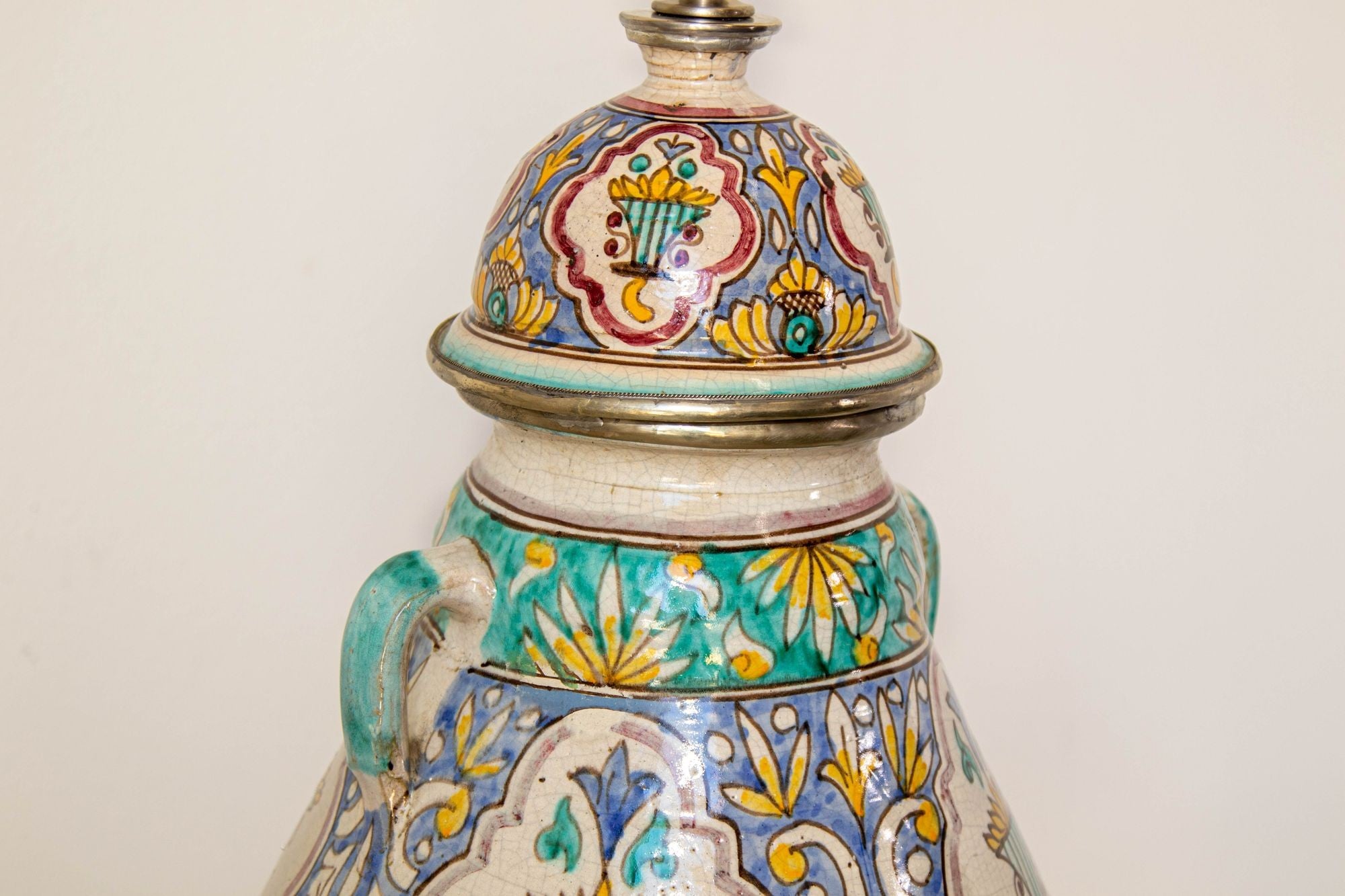 Moroccan Moorish Ceramic Table Lamp with Spanish Granada Design