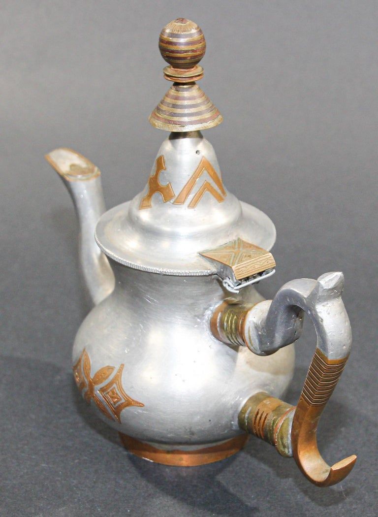 Tuareg African Pewter Tea Pot from Mauritania