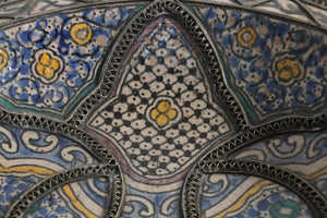 Decorative Moroccan Moorish Handcrafted Ceramic Bowl Dish from Fez