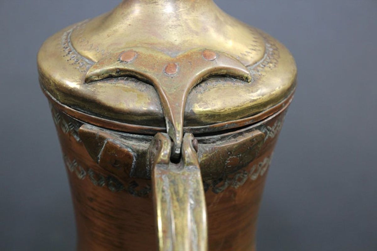 Antique Brass Middle Eastern Dallah Arabic Coffee Pot