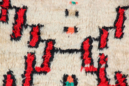 Mid-Century Modern Azilal Tribal Rug, Hand-Woven Wool, Morocco, 1960s