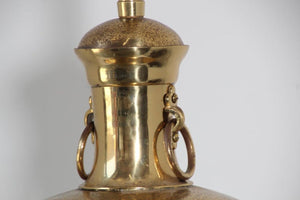 Anglo Indian Moorish Brass Table Lamp by Frederick Cooper