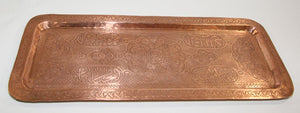 Antique Indo Persian Copper Charger Serving Tray