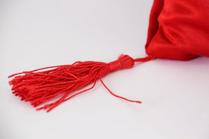 Chinese Decorative Red Throw Pillow with Tassels