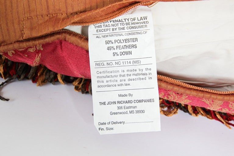 Moorish Style Decorative Red Throw Pillow by John Richard